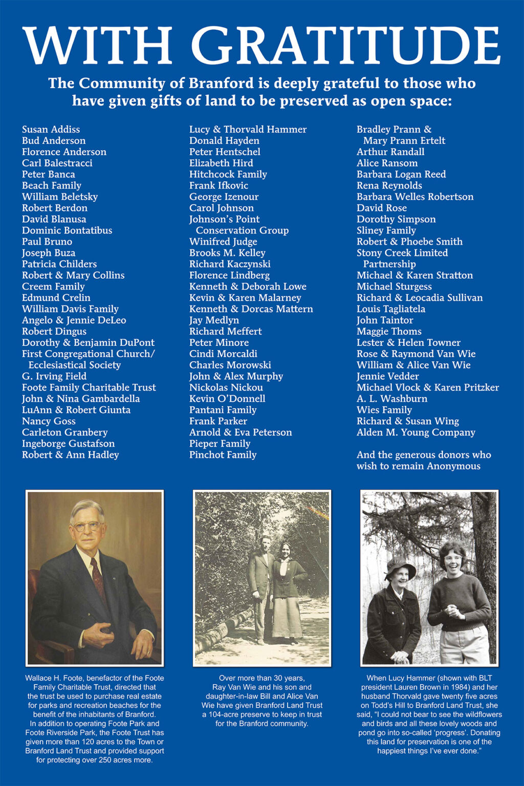 History of the Branford Land Trust Branford Land Trust